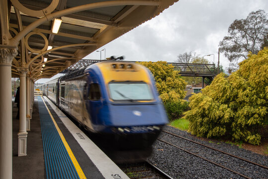XPT train arriving at platform