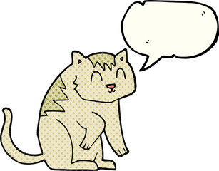 comic book speech bubble cartoon cat
