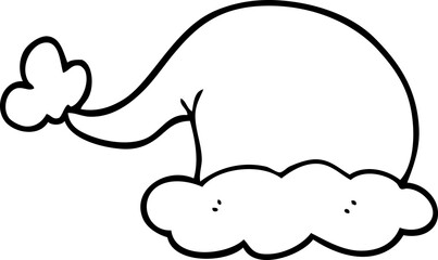 line drawing cartoon elf hat