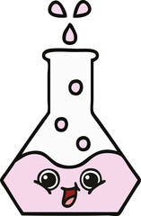 cute cartoon science beaker