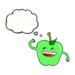 thought bubble cartoon apple