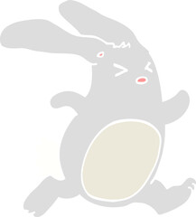 flat color style cartoon rabbit