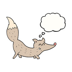 thought bubble cartoon little wolf