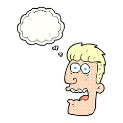 thought bubble cartoon shocked man