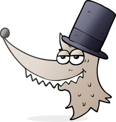 cartoon rich wolf
