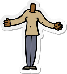 sticker of a cartoon female body