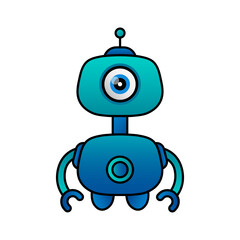 illustration vector robot design happy kawaii