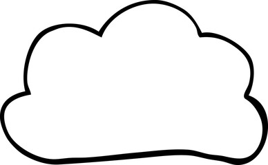 line drawing cartoon weather cloud