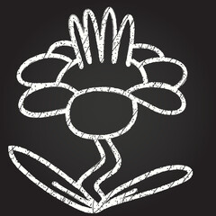 Flower Chalk Drawing