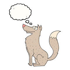 thought bubble cartoon wolf