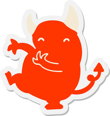 little dancing devil sticker