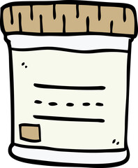 cartoon doodle medical sample jar