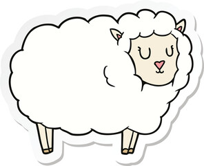 sticker of a cartoon sheep
