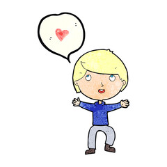 cartoon man in love
