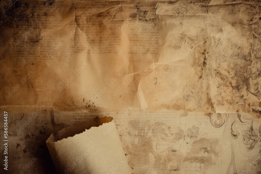 Poster rustic paper background. ai generative
