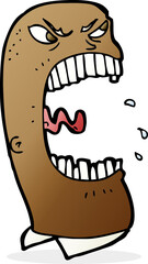 cartoon furious man shouting