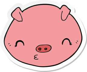 sticker of a cartoon pig