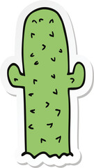 sticker of a cartoon cactus