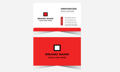 Corporate Modern Business Card Design Template Creative and Clean Business Card Name Card Visting Card Simple Flat Vactor Design Vactor Illustration Print Template
