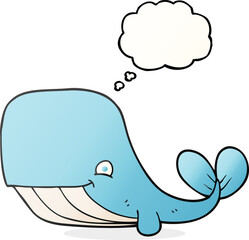 thought bubble cartoon happy whale