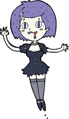 cartoon happy vampire girl