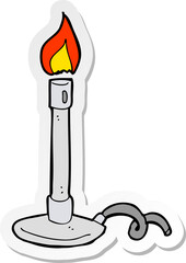 sticker of a cartoon bunsen burner