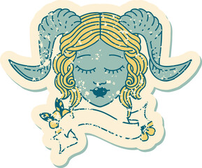 tiefling character face  illustration