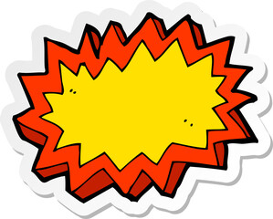 sticker of a cartoon explosion symbol