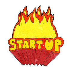 textured cartoon startup symbol