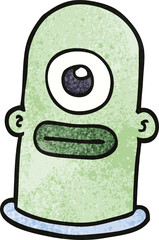 cartoon doodle alien man