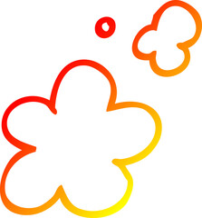 warm gradient line drawing cartoon smoke clouds