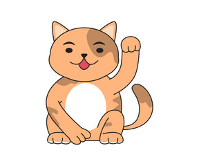 Neko cat cute cartoon illustration design