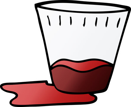 cartoon doodle of a spilt drink