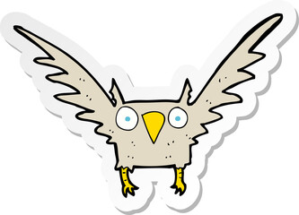 sticker of a cartoon owl