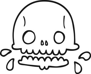 cartoon spooky skull