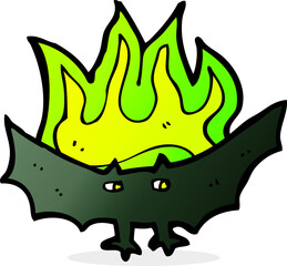 cartoon spooky vampire bat