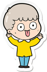 sticker of a cartoon man staring