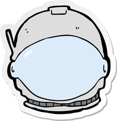 sticker of a cartoon astronaut face