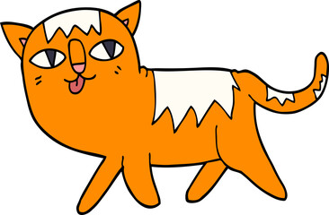 cartoon doodle funny cat