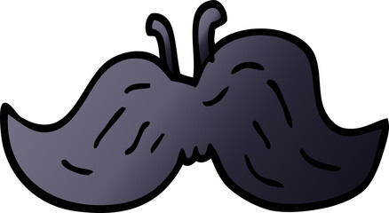 cartoon doodle mustache