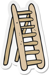 sticker of a cartoon ladder