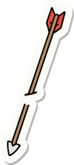 tattoo style sticker of an arrow