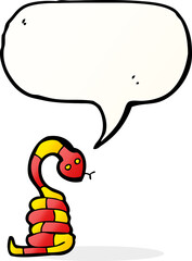 cartoon snake with speech bubble