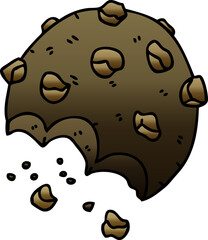 quirky gradient shaded cartoon cookie