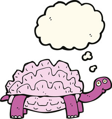 cartoon tortoise with thought bubble