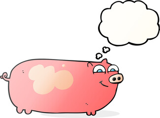 thought bubble cartoon pig