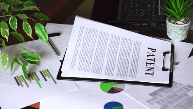 Documents for registration of a patent. Documentation for patent law. Business