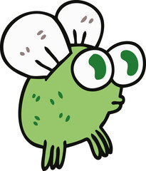 quirky hand drawn cartoon fly
