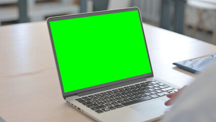Doctor Using Laptop with Green Screen