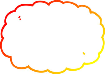 warm gradient line drawing cartoon cloud